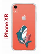 Чехол-накладка iPhone XR Kruche Print Акула