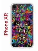 Чехол-накладка Apple iPhone XR (580656) Kruche PRINT Colored beast