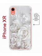 Чехол-накладка iPhone XR Kruche Magnet Print White roses
