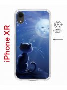 Чехол-накладка Apple iPhone XR (598897) Kruche PRINT Лунный кот
