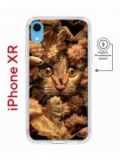 Чехол-накладка Apple iPhone XR (598897) Kruche PRINT Котик с рыбками