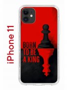 Чехол-накладка iPhone 11 Kruche Print Born to be a King