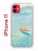 Чехол-накладка iPhone 11 Kruche Print озеро цветов