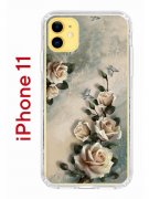 Чехол-накладка iPhone 11 Kruche Print Белая роза