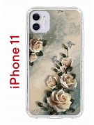 Чехол-накладка iPhone 11 Kruche Print Белая роза