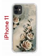 Чехол-накладка iPhone 11 Kruche Print Белая роза