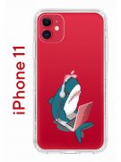 Чехол-накладка iPhone 11 Kruche Print Акула