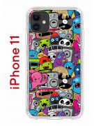 Чехол-накладка iPhone 11 Kruche Print Monsters music