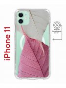 Чехол-накладка iPhone 11 Kruche Magnet Print Pink and white