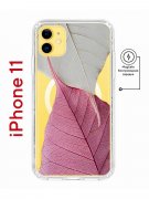 Чехол-накладка iPhone 11 Kruche Magnet Print Pink and white