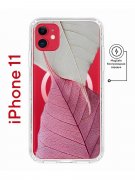 Чехол-накладка iPhone 11 Kruche Magnet Print Pink and white