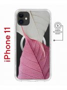 Чехол-накладка iPhone 11 Kruche Magnet Print Pink and white