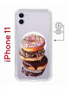 Чехол-накладка iPhone 11 Kruche Magnet Print Donuts