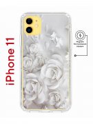 Чехол-накладка iPhone 11 Kruche Magnet Print White roses