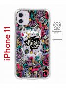 Чехол-накладка iPhone 11 Kruche Magnet Print Music