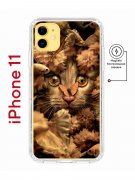 Чехол-накладка Apple iPhone 11 (598890) Kruche PRINT Котик с рыбками