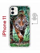 Чехол-накладка iPhone 11 Kruche Magnet Print Крадущийся тигр