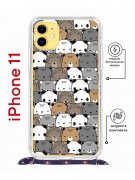 Чехол-накладка Apple iPhone 11 (598920) Kruche PRINT Медвежата