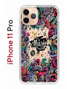 Чехол-накладка iPhone 11 Pro Kruche Print Music