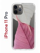 Чехол-накладка iPhone 11 Pro Kruche Print Pink and white