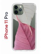 Чехол-накладка iPhone 11 Pro Kruche Print Pink and white