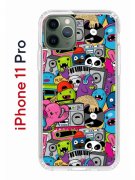 Чехол-накладка Apple iPhone 11 Pro (580658) Kruche PRINT Monsters music