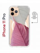 Чехол-накладка iPhone 11 Pro Kruche Magnet Print Pink and white