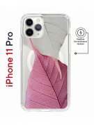 Чехол-накладка iPhone 11 Pro Kruche Magnet Print Pink and white