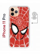Чехол-накладка Apple iPhone 11 Pro (598891) Kruche PRINT Человек-Паук красный