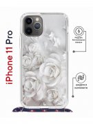 Чехол-накладка iPhone 11 Pro Kruche Magrope Print White roses