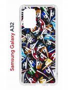 Чехол-накладка Samsung Galaxy A32 Kruche Print Кроссовки Nike Air