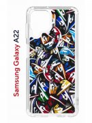 Чехол-накладка Samsung Galaxy A22 (606545) Kruche PRINT Кроссовки Nike Air