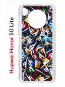 Чехол-накладка Huawei Honor 50 Lite (610636) Kruche PRINT Кроссовки Nike Air