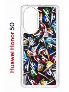 Чехол-накладка Huawei Honor 50 (610635) Kruche PRINT Кроссовки Nike Air