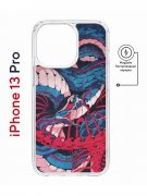 Чехол-накладка iPhone 13 Pro Kruche Magnet Print Японская змея