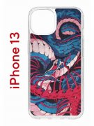 Чехол-накладка Apple iPhone 13 (606542) Kruche PRINT Японская змея