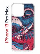 Чехол-накладка iPhone 13 Pro Max Kruche Print Японская змея