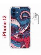 Чехол-накладка iPhone 12/12 Pro Kruche Magnet Print Японская змея