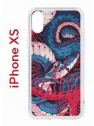 Чехол-накладка Apple iPhone X (580677) Kruche PRINT Японская змея