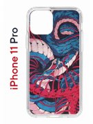 Чехол-накладка Apple iPhone 11 Pro (580658) Kruche PRINT Японская змея
