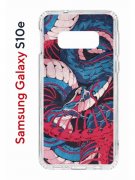 Чехол-накладка Samsung Galaxy S10e (580660) Kruche PRINT Японская змея
