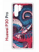 Чехол-накладка Huawei P30 Pro Kruche Print Японская змея