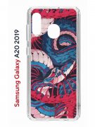Чехол-накладка Samsung Galaxy A20 2019 (580663) Kruche PRINT Японская змея