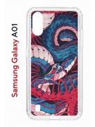 Чехол-накладка Samsung Galaxy A01/A015 (583858) Kruche PRINT Японская змея