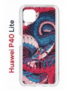 Чехол-накладка Huawei P40 Lite  (588940) Kruche PRINT Японская змея