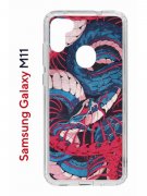 Чехол-накладка Samsung Galaxy M11/A11 Kruche Print Японская змея