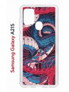 Чехол-накладка Samsung Galaxy A21S (587676) Kruche PRINT Японская змея