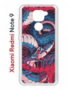 Чехол-накладка Xiaomi Redmi Note 9 Kruche Print Японская змея