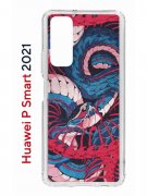 Чехол-накладка Huawei P Smart 2021 (594564) Kruche PRINT Японская змея