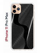 Чехол-накладка iPhone 11 Pro Max Kruche Print Line black